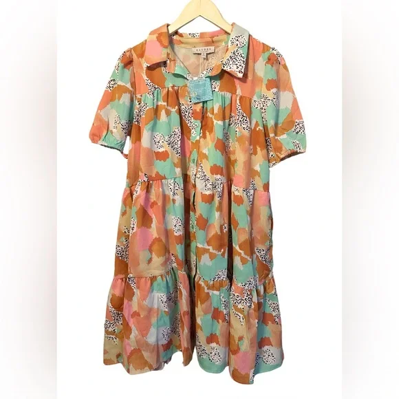 NWT Hayden Abstract Baby Doll Dress - Picture 3 of 6